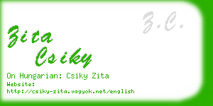 zita csiky business card